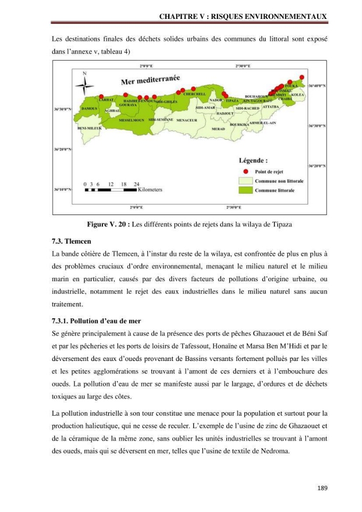 Contribution à l\'élaboration d\'une base de données dans le cadre de la gestion intègrée du littoral Algérien