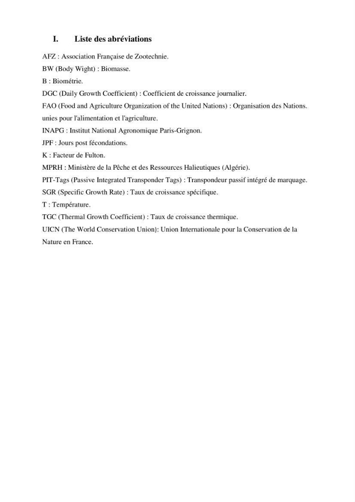 Contribution à l\'élaboration d\'une méthode d\'estimation de l\'éfficacité alimentaire individuelle. chez le bar commun. Dicentrarchus Labrax(Linnaeus,1758):