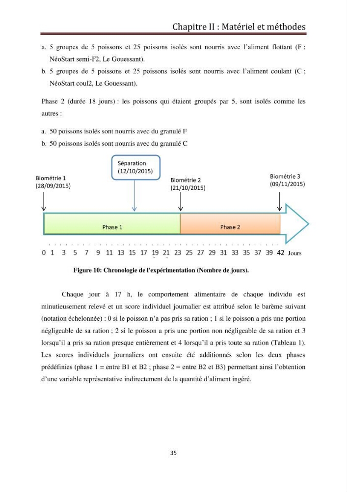 Contribution à l\'élaboration d\'une méthode d\'estimation de l\'éfficacité alimentaire individuelle. chez le bar commun. Dicentrarchus Labrax(Linnaeus,1758):