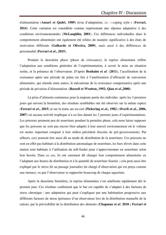Contribution à l\'élaboration d\'une méthode d\'estimation de l\'éfficacité alimentaire individuelle. chez le bar commun. Dicentrarchus Labrax(Linnaeus,1758):
