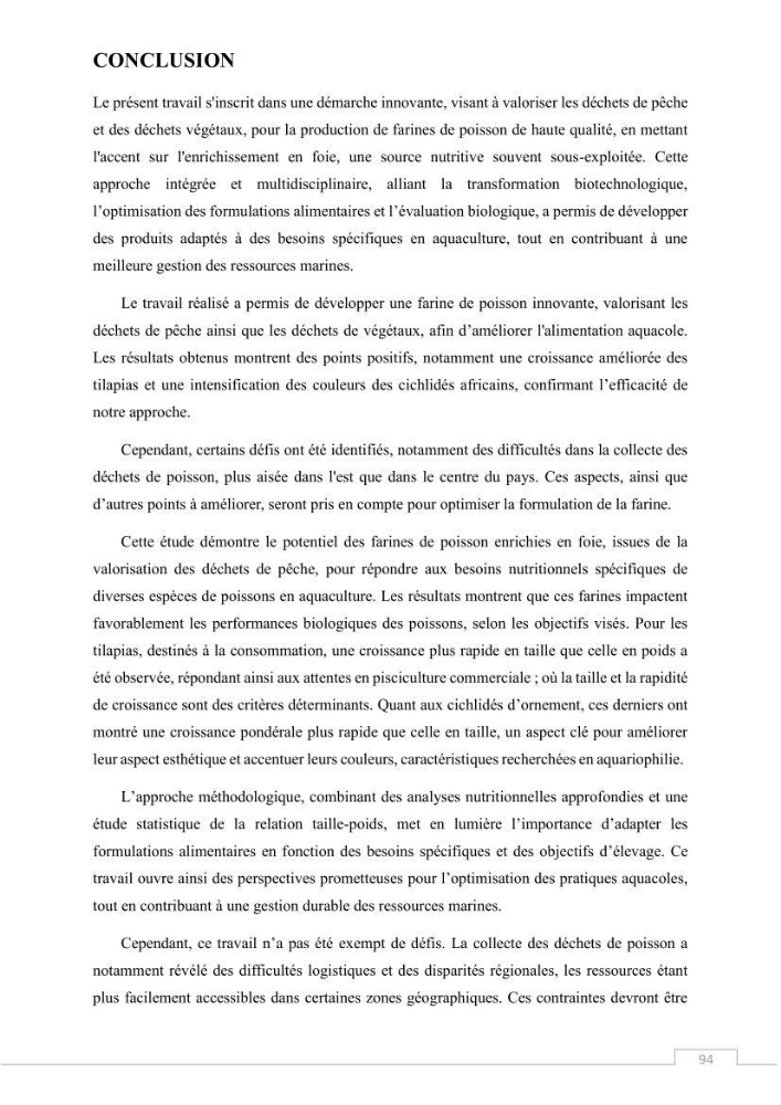Valorisation des déchets issus de la pêche, après transformation par voie Biotechnologique