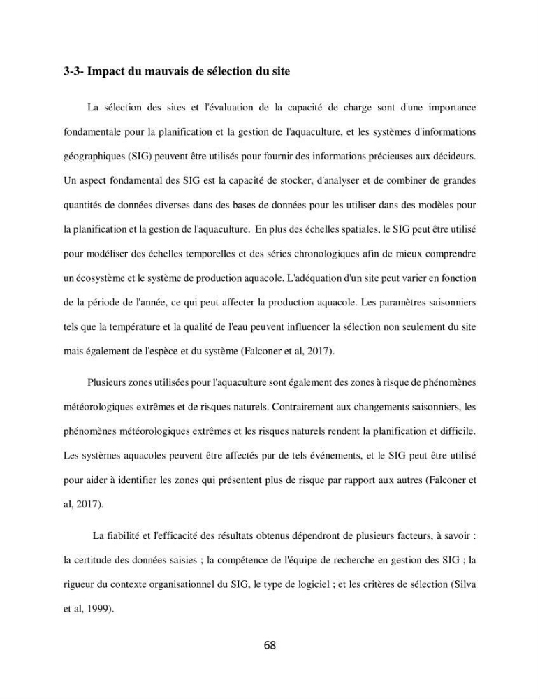 Analyse de la vulnérabilité des installations aquacoles marines de la wilaya de Boumerdès