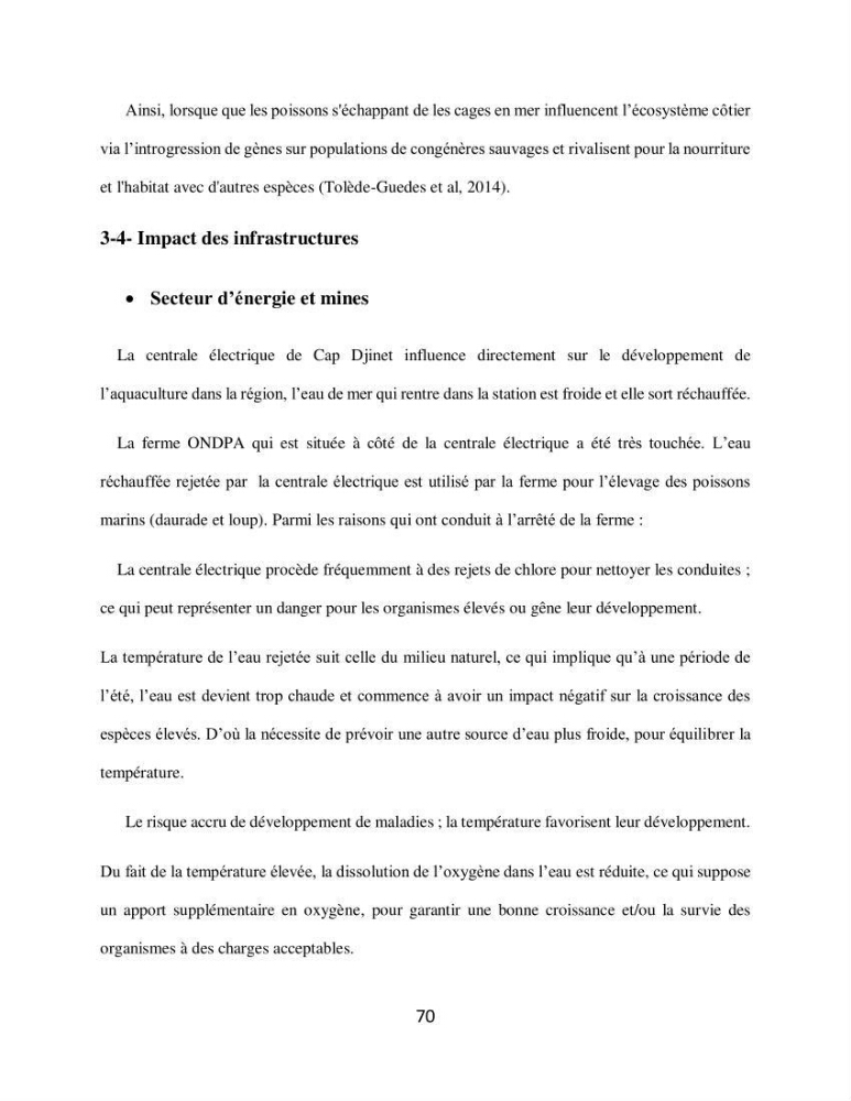 Analyse de la vulnérabilité des installations aquacoles marines de la wilaya de Boumerdès