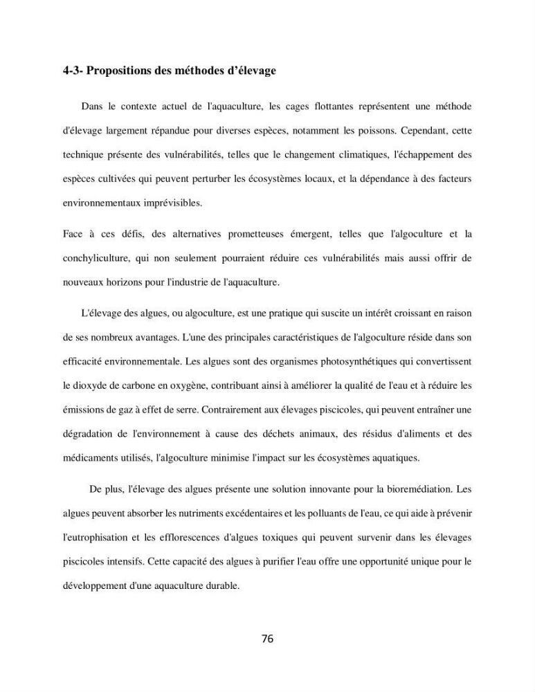Analyse de la vulnérabilité des installations aquacoles marines de la wilaya de Boumerdès