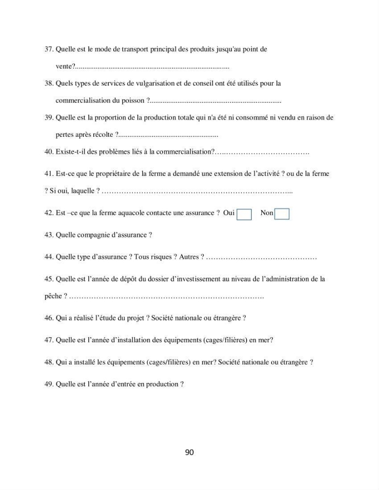 Analyse de la vulnérabilité des installations aquacoles marines de la wilaya de Boumerdès