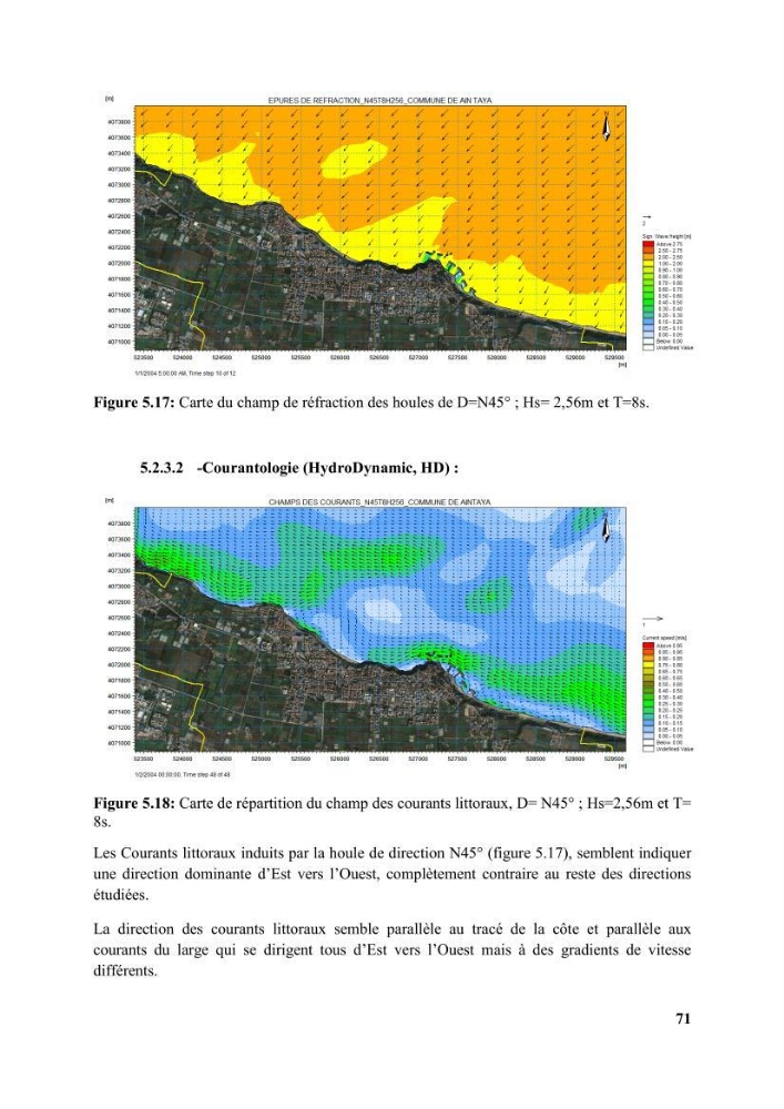 Etude d’impact des brise lames de la commune d’Ain Taya sur les points: Érosion/accumulation et qualité des eaux de baignade