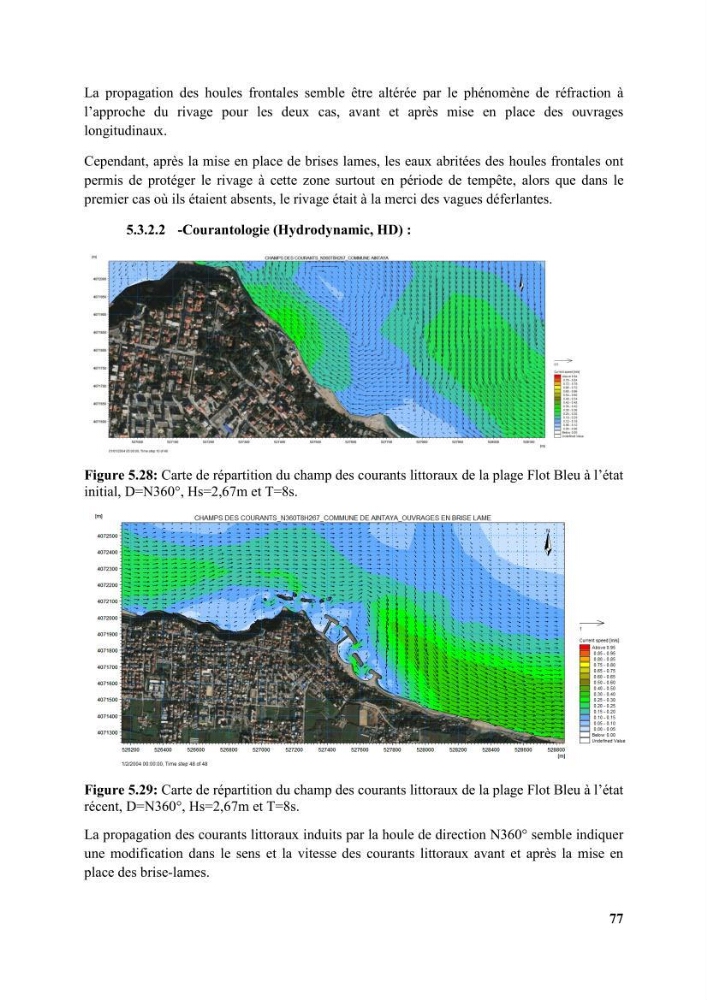 Etude d’impact des brise lames de la commune d’Ain Taya sur les points: Érosion/accumulation et qualité des eaux de baignade
