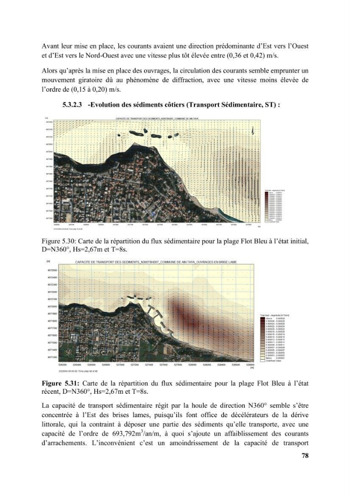 Etude d’impact des brise lames de la commune d’Ain Taya sur les points: Érosion/accumulation et qualité des eaux de baignade