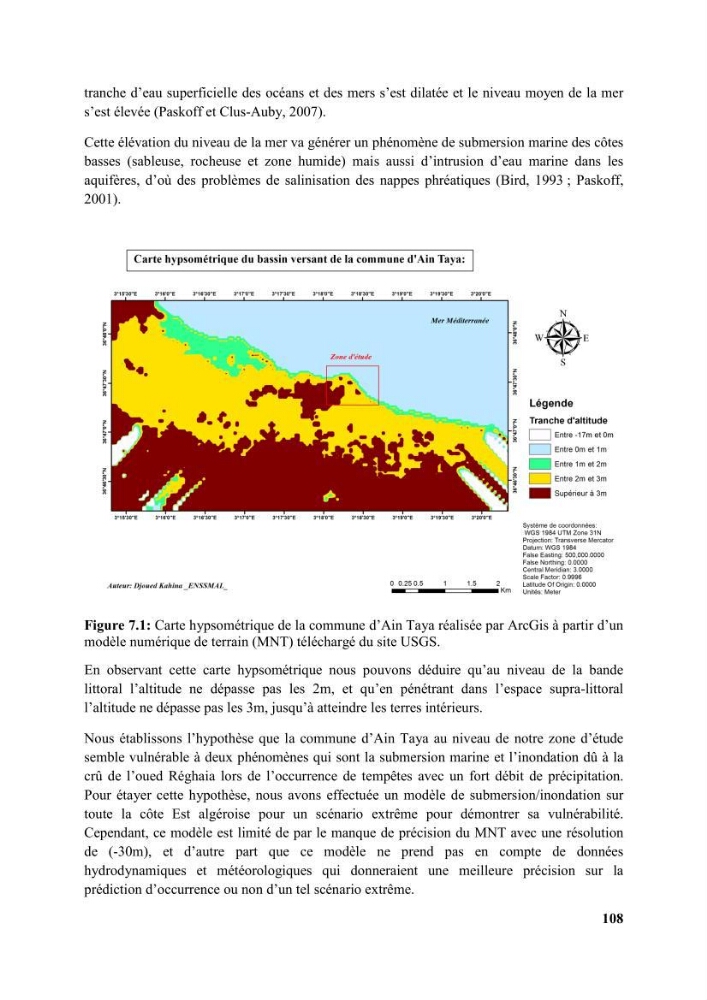 Etude d’impact des brise lames de la commune d’Ain Taya sur les points: Érosion/accumulation et qualité des eaux de baignade