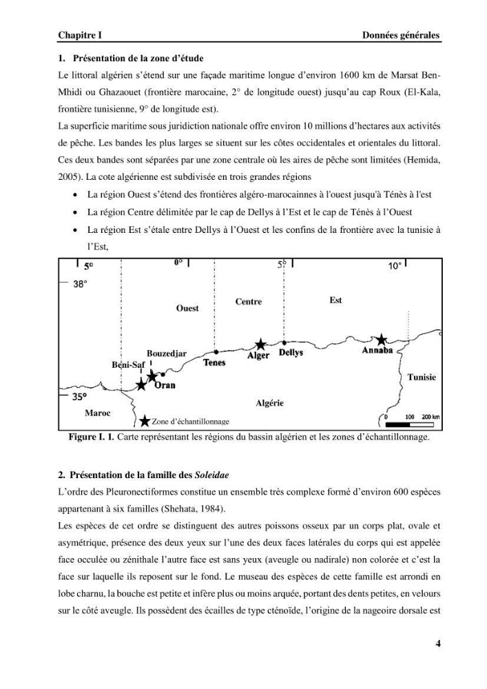 Contribution à l\'étude systématique du genre Bathysolea Roule,1916 (Pleuronnectiformes, Soleidae) des côtes Algeriennes
