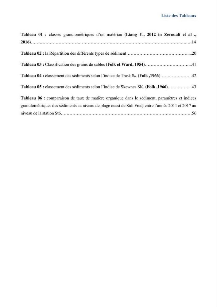 Les paramètres physicochimiques dans l’eau de mer et le sédiment de la plage Ouest de Sidi Fredj