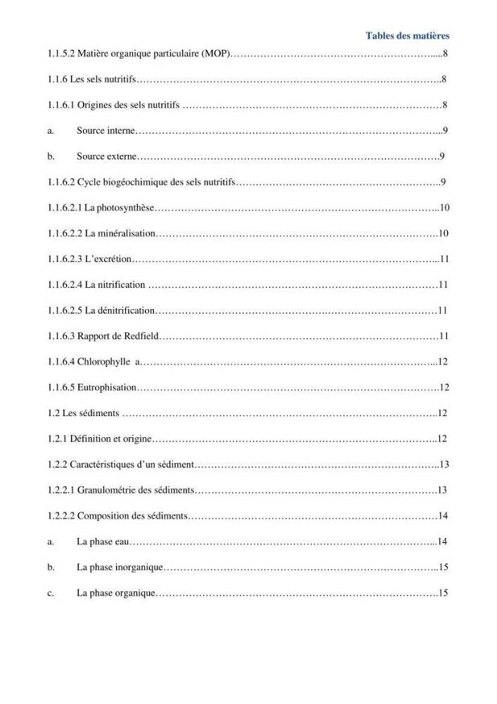 Les paramètres physicochimiques dans l’eau de mer et le sédiment de la plage Ouest de Sidi Fredj