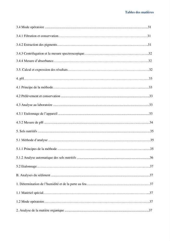 Les paramètres physicochimiques dans l’eau de mer et le sédiment de la plage Ouest de Sidi Fredj