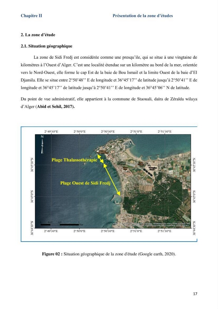 Les paramètres physicochimiques dans l’eau de mer et le sédiment de la plage Ouest de Sidi Fredj