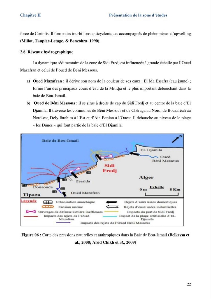 Les paramètres physicochimiques dans l’eau de mer et le sédiment de la plage Ouest de Sidi Fredj