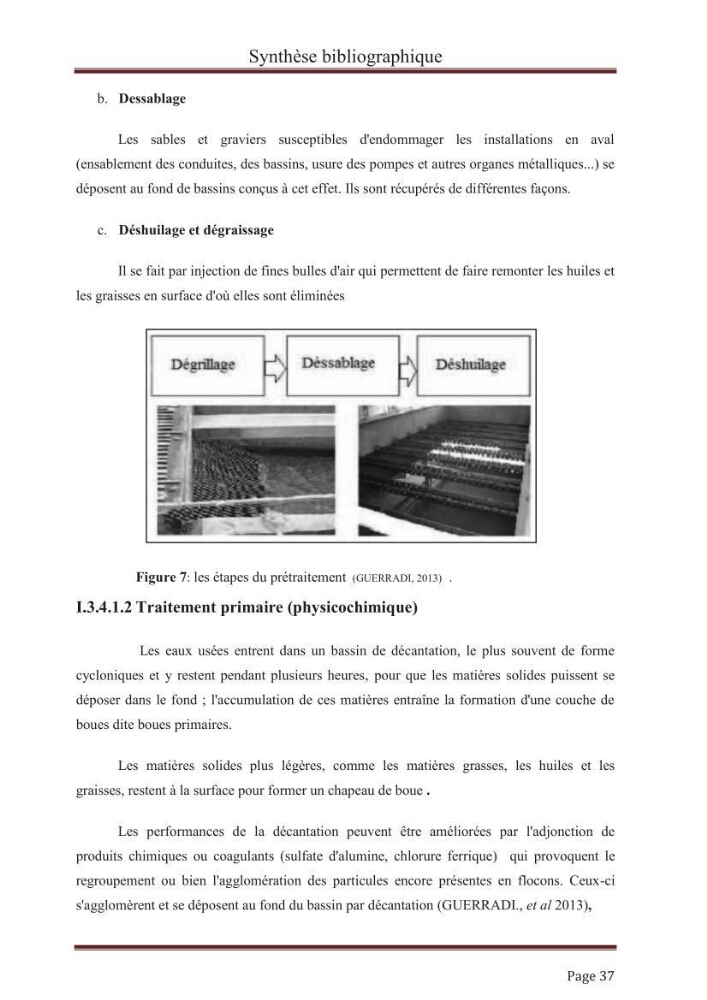élimination des composées phénolique par le charbon actif à base de noyaux d\'olives