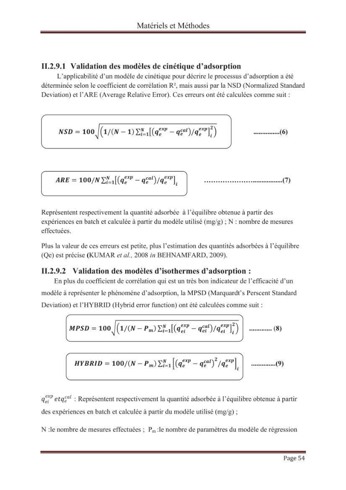 élimination des composées phénolique par le charbon actif à base de noyaux d\'olives
