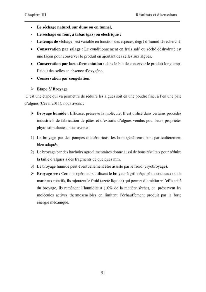 Inventaire préliminaire et caractérisation d’un échantillon d’espèces d’algues marines d’intérêt biotechnologique en Algérie.