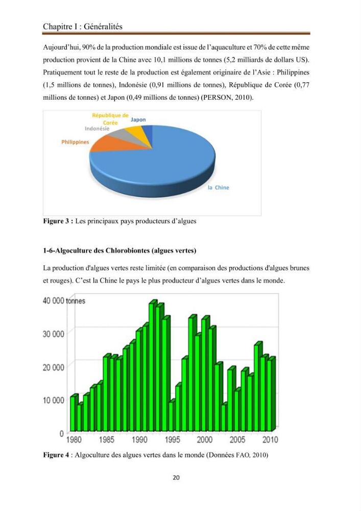 Actualisation de la taxonomie et de l\'inventaire des chlorobiontes des côtes Algériennes et mise en évidence des espèces aquacole