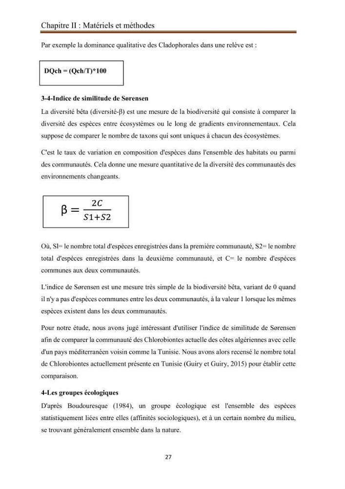 Actualisation de la taxonomie et de l\'inventaire des chlorobiontes des côtes Algériennes et mise en évidence des espèces aquacole