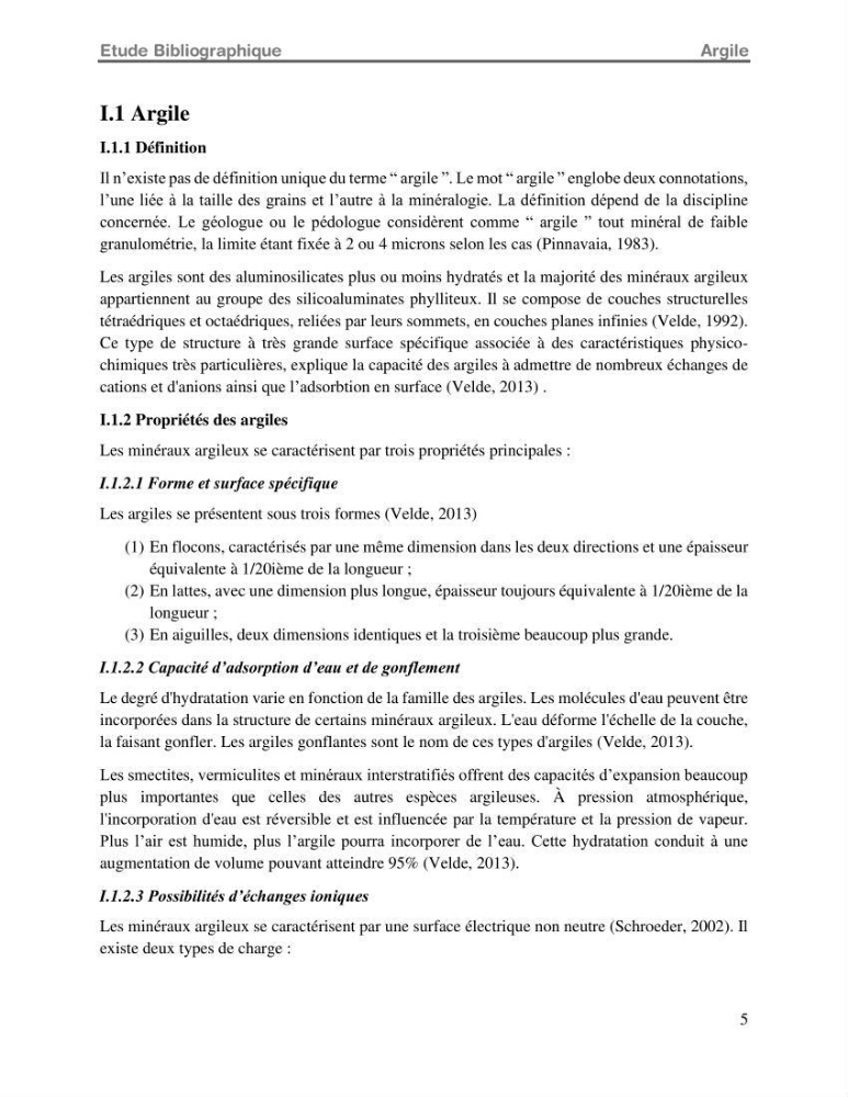 Etude de la fixation du chrome hexavalent sur une argile minérale