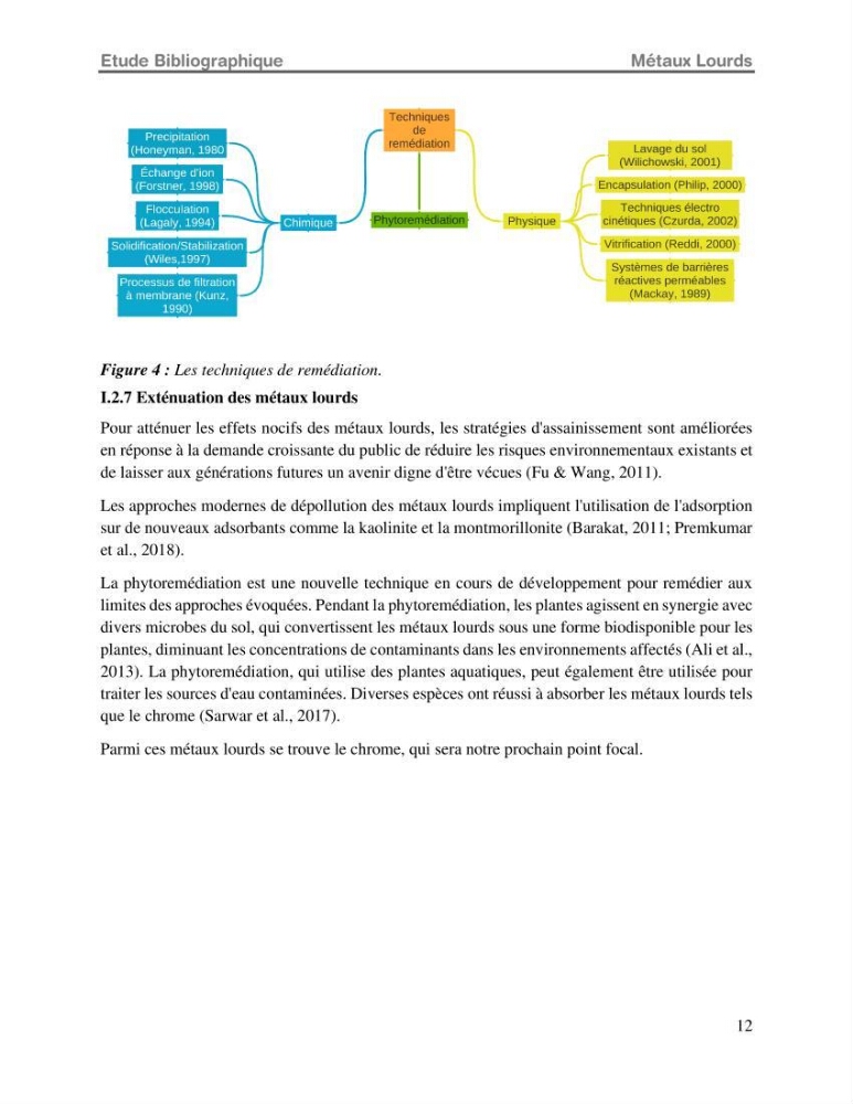 Etude de la fixation du chrome hexavalent sur une argile minérale
