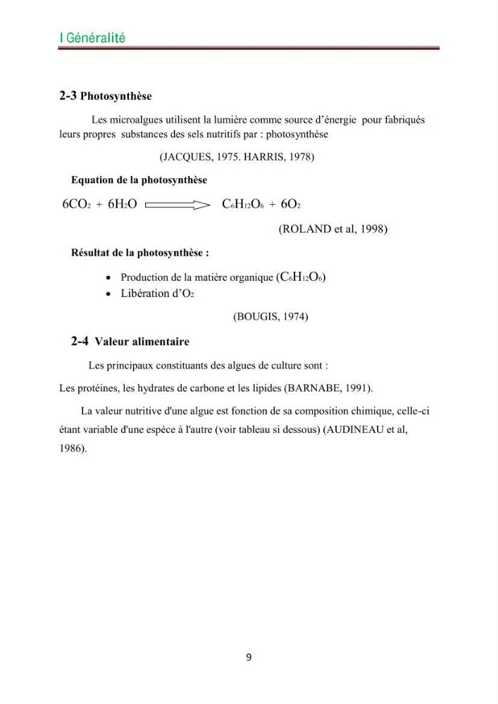 Culture des microalgues