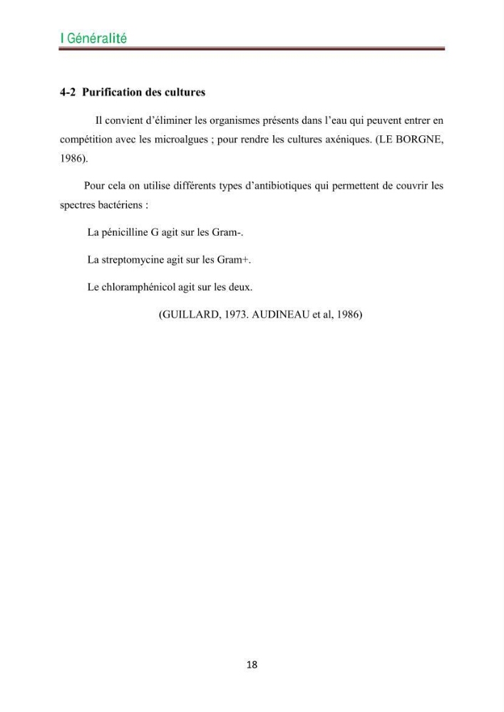 Culture des microalgues