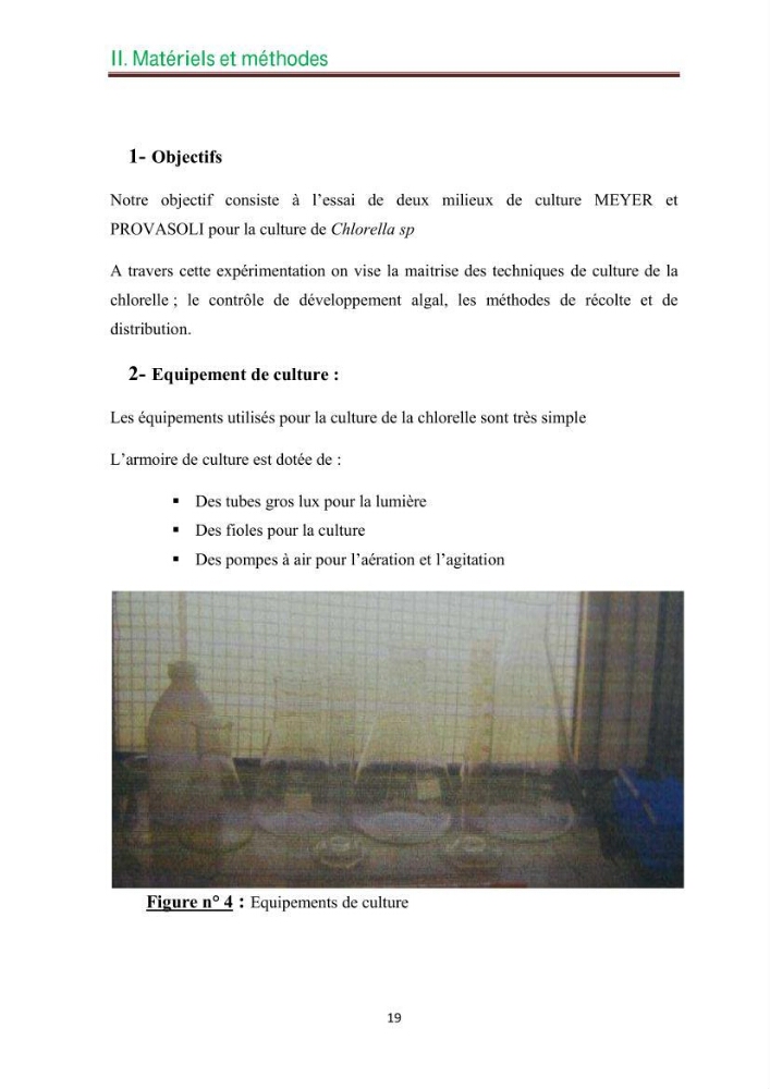 Culture des microalgues