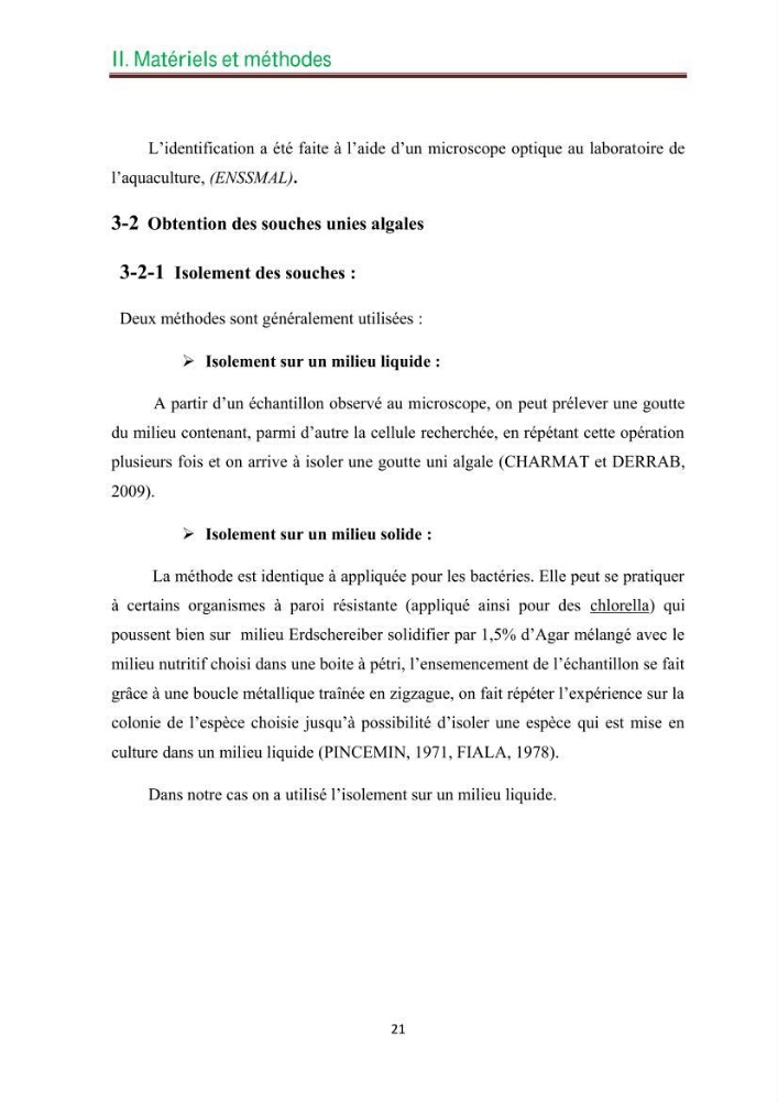 Culture des microalgues