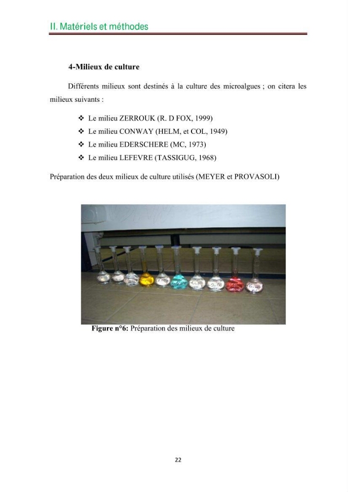 Culture des microalgues