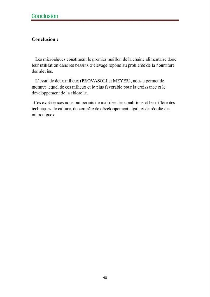 Culture des microalgues