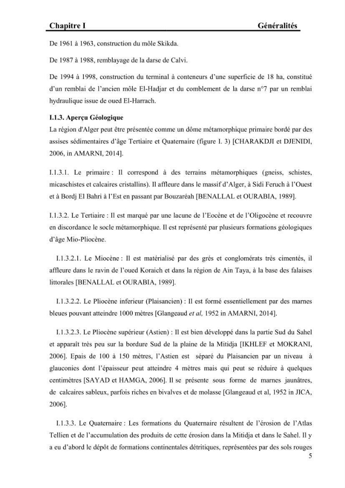 Travaux de consolidation des terre-pleins du terminal à conteneur du port d’Alger par les colonnes ballastées voie humide: