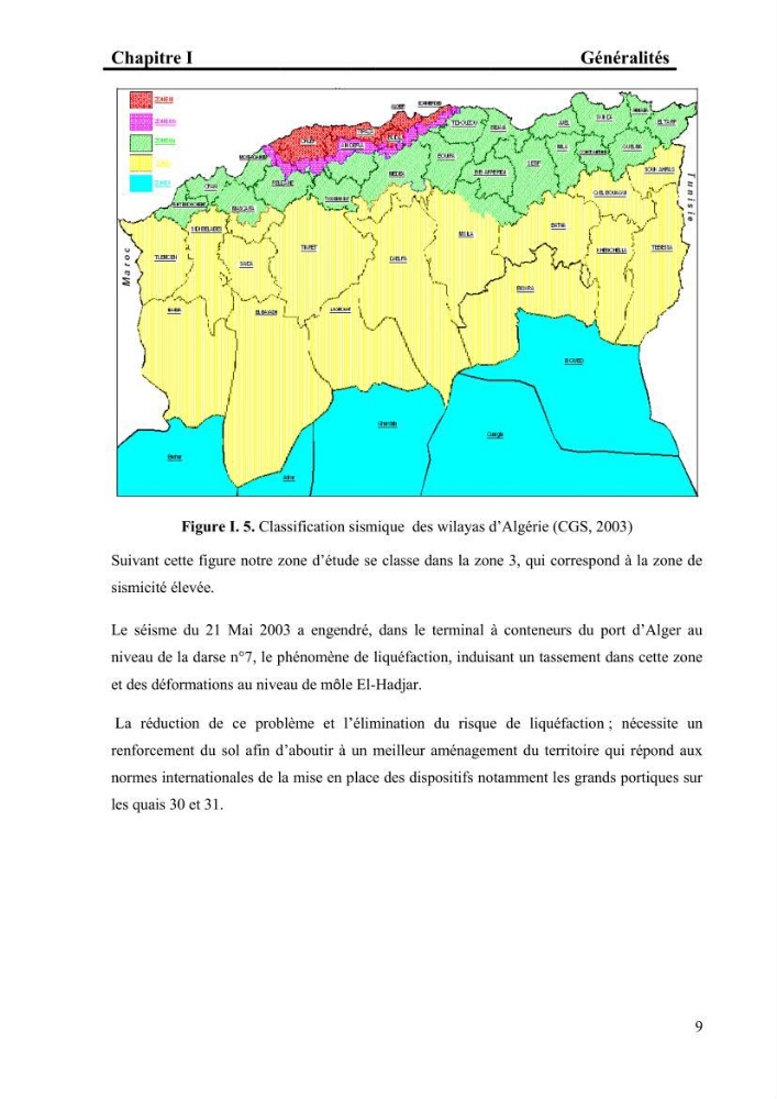 Travaux de consolidation des terre-pleins du terminal à conteneur du port d’Alger par les colonnes ballastées voie humide: