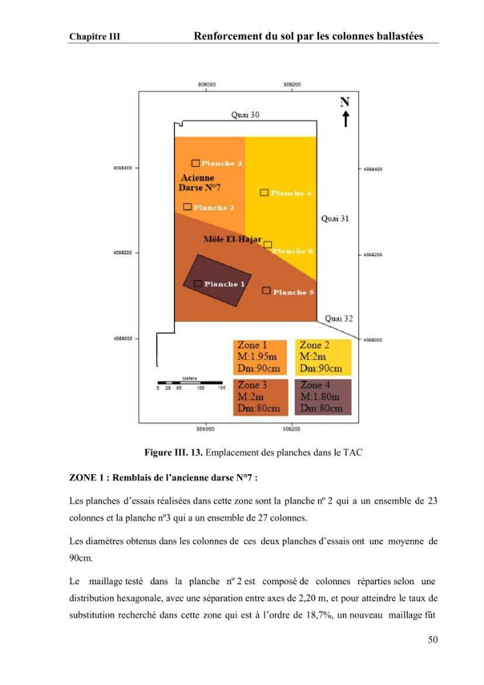 Travaux de consolidation des terre-pleins du terminal à conteneur du port d’Alger par les colonnes ballastées voie humide: