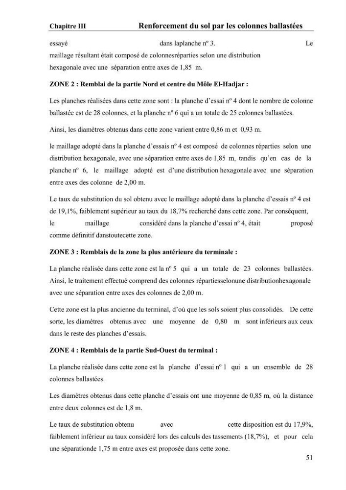 Travaux de consolidation des terre-pleins du terminal à conteneur du port d’Alger par les colonnes ballastées voie humide: