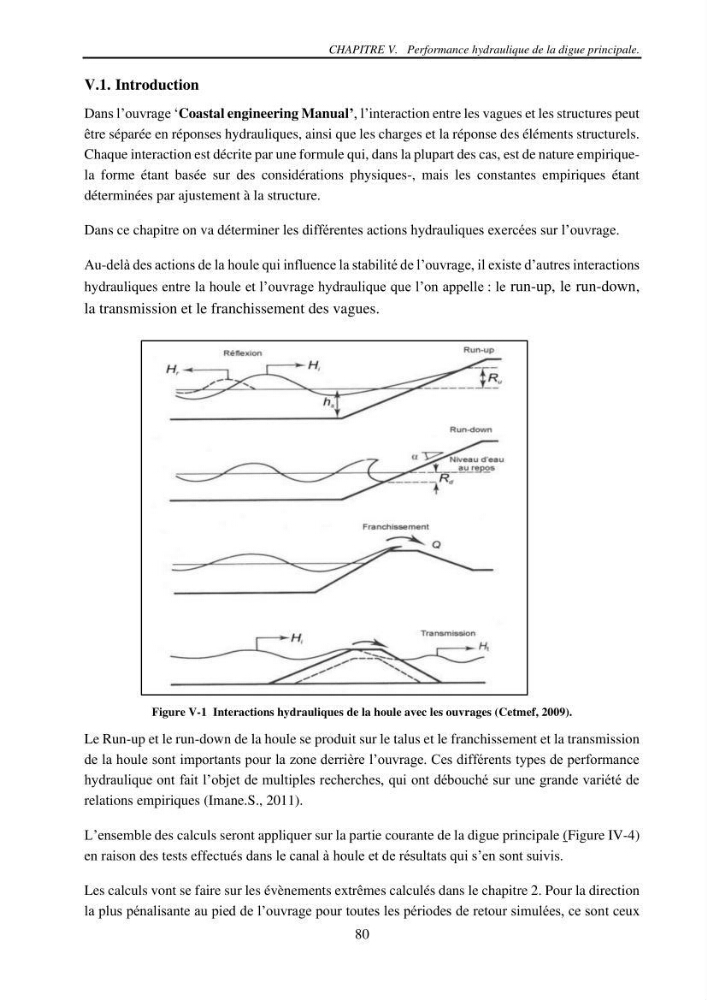 Machine Learning pour l\'étude de la performance hydraulique des ouvrages portuaires: cas Marina d\'Alger