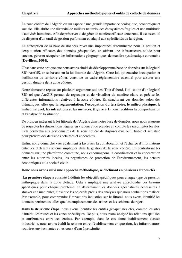 La télédétection et les systèmes d’information géographiques pour l’aide à la caractérisation des sources anthropiques: interactions paramétriques et conception des bases de données marines