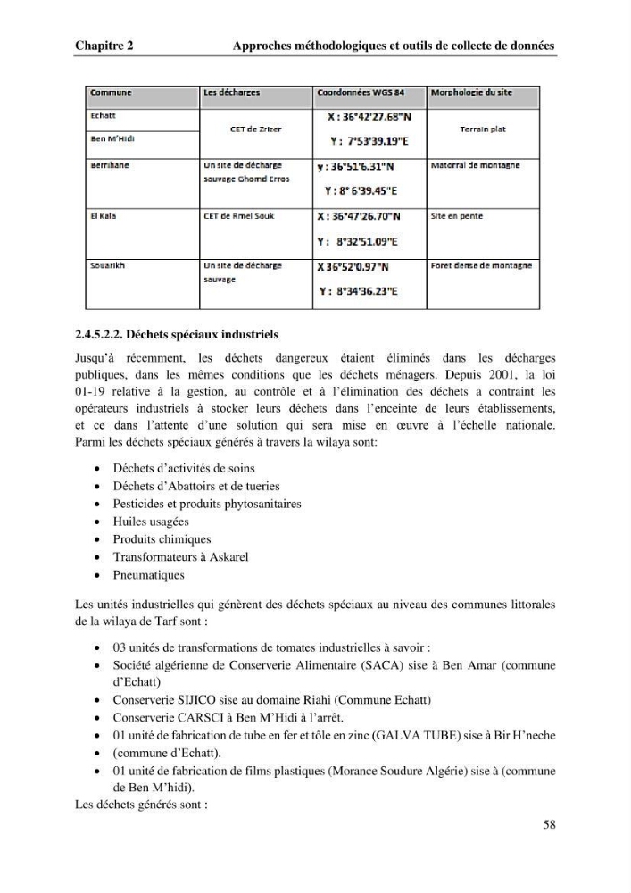 La télédétection et les systèmes d’information géographiques pour l’aide à la caractérisation des sources anthropiques: interactions paramétriques et conception des bases de données marines