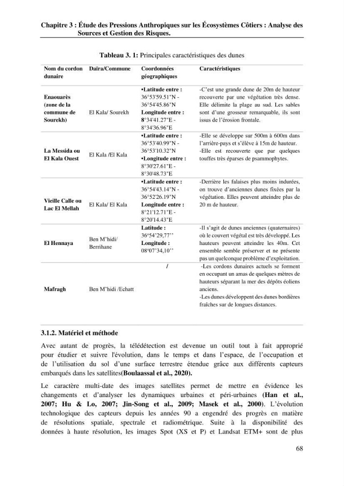 La télédétection et les systèmes d’information géographiques pour l’aide à la caractérisation des sources anthropiques: interactions paramétriques et conception des bases de données marines