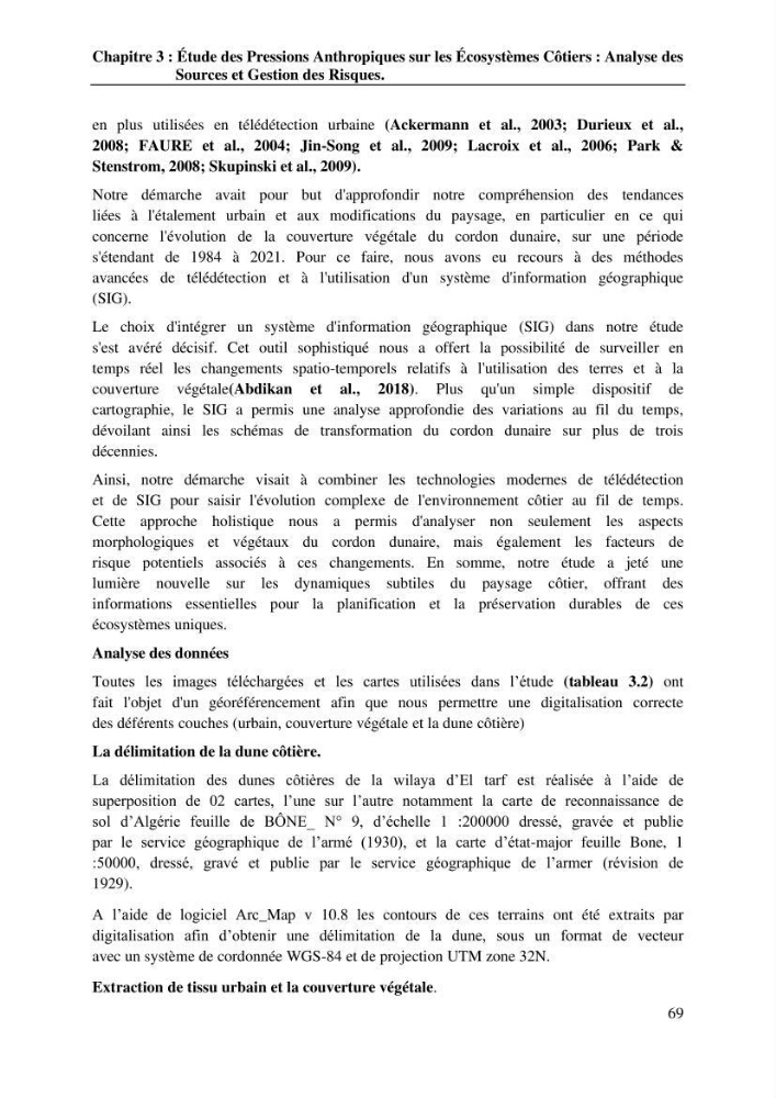 La télédétection et les systèmes d’information géographiques pour l’aide à la caractérisation des sources anthropiques: interactions paramétriques et conception des bases de données marines