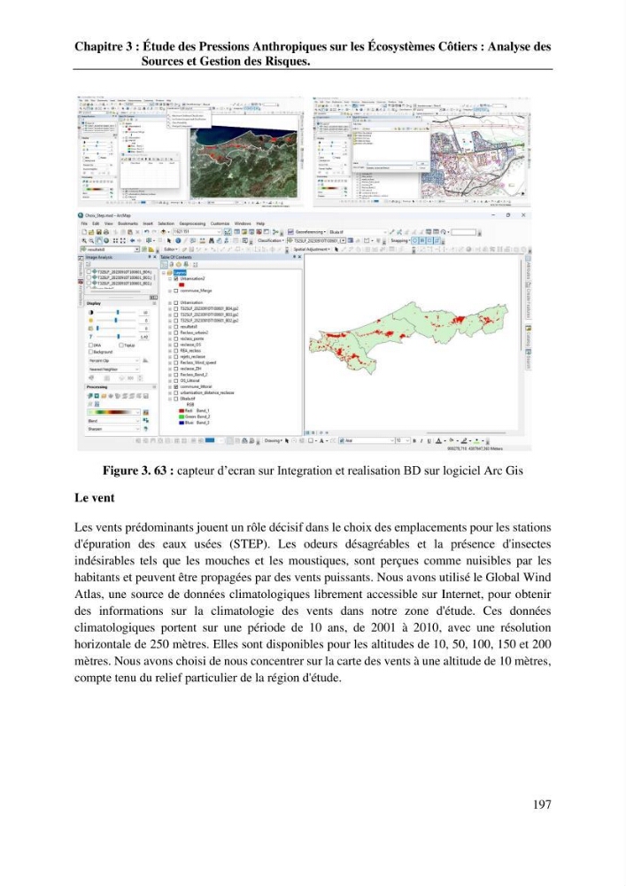 La télédétection et les systèmes d’information géographiques pour l’aide à la caractérisation des sources anthropiques: interactions paramétriques et conception des bases de données marines