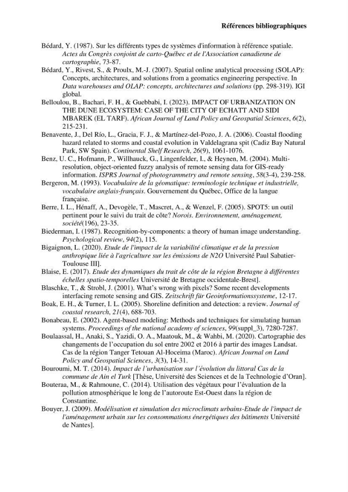 La télédétection et les systèmes d’information géographiques pour l’aide à la caractérisation des sources anthropiques: interactions paramétriques et conception des bases de données marines