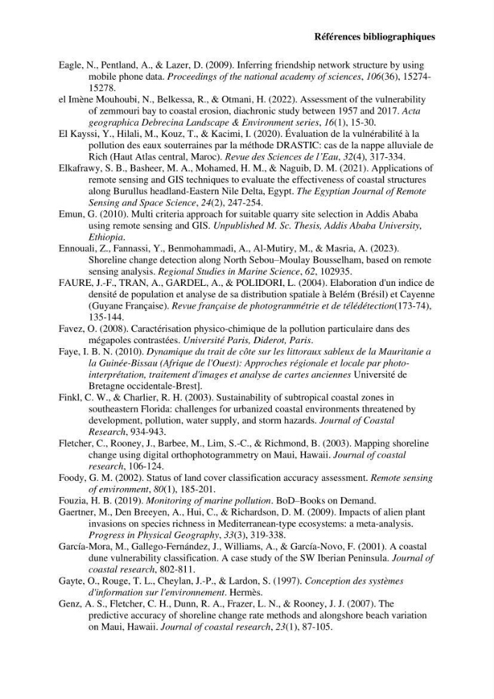 La télédétection et les systèmes d’information géographiques pour l’aide à la caractérisation des sources anthropiques: interactions paramétriques et conception des bases de données marines