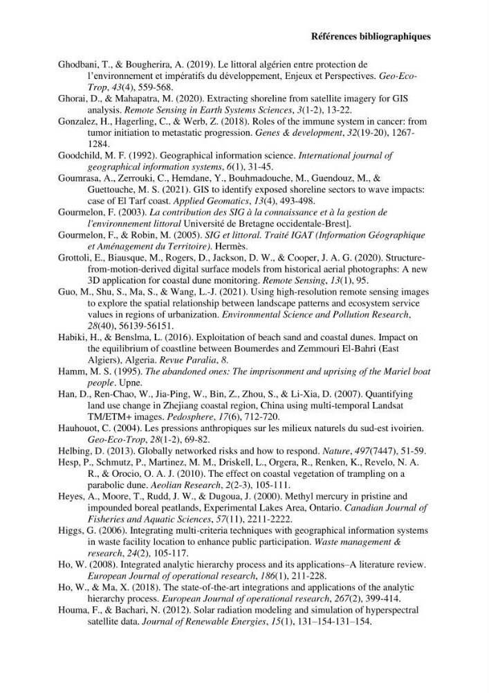 La télédétection et les systèmes d’information géographiques pour l’aide à la caractérisation des sources anthropiques: interactions paramétriques et conception des bases de données marines
