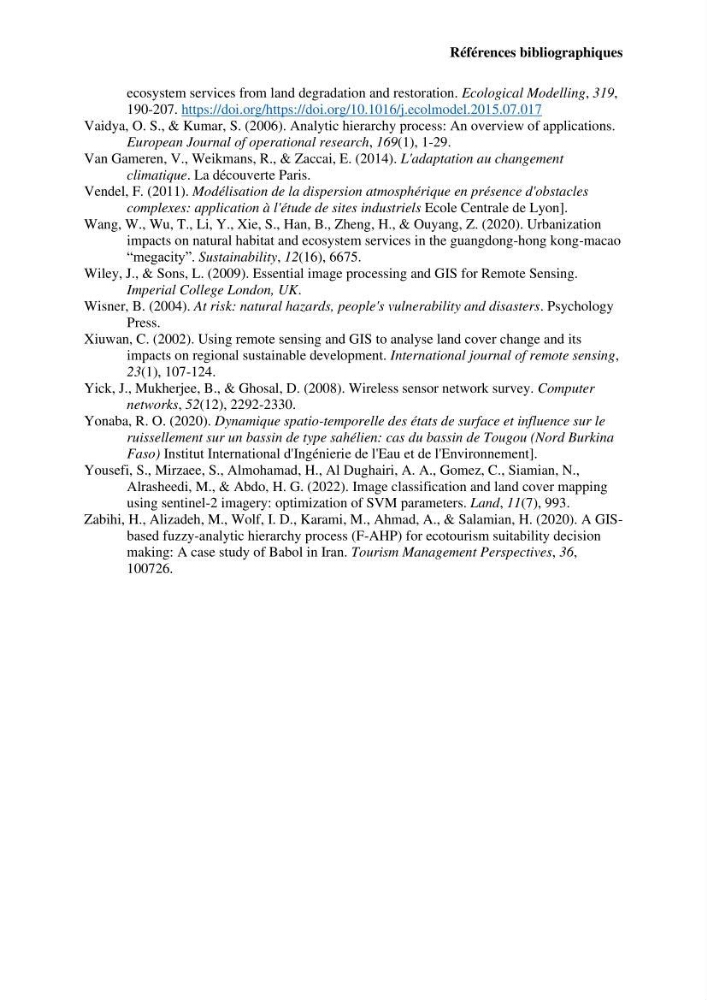 La télédétection et les systèmes d’information géographiques pour l’aide à la caractérisation des sources anthropiques: interactions paramétriques et conception des bases de données marines