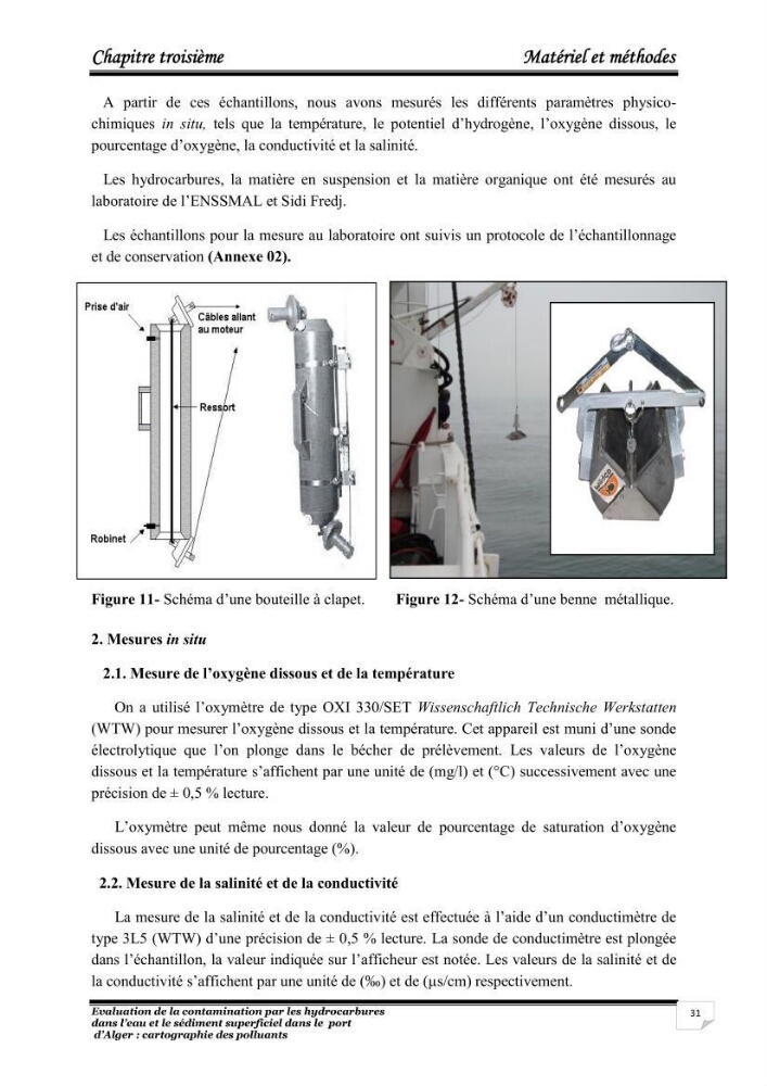 Evaluation de la contamination par les hydrocarbures polyaromatiques dans l\'eau et le sédiment superficiel dans le port d\'Alger: cartographiedes polluants