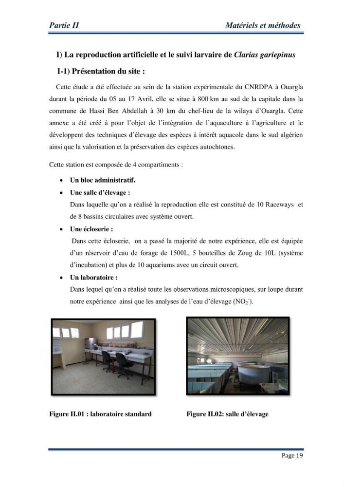 Maitrise de la reproduction artificielle et étude comparative de la croissance du poisson-chat africain Clarias gariepinus (Bruchell,1822 ) selon trois formules d\'aliments: