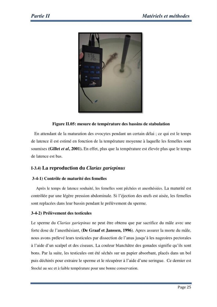 Maitrise de la reproduction artificielle et étude comparative de la croissance du poisson-chat africain Clarias gariepinus (Bruchell,1822 ) selon trois formules d\'aliments:
