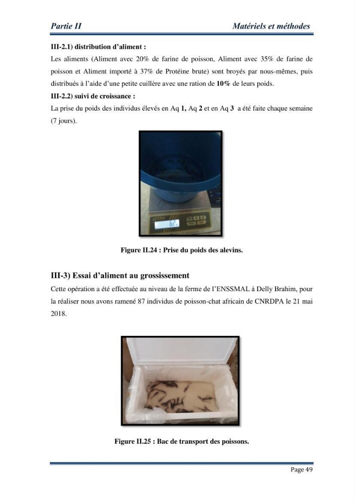 Maitrise de la reproduction artificielle et étude comparative de la croissance du poisson-chat africain Clarias gariepinus (Bruchell,1822 ) selon trois formules d\'aliments: